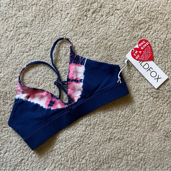 • NEW wildfox soft tie dye brynn bra // blue & pink • - Picture 2 of 7